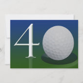 40歳誕生日お祝い招待状-ゴルフ 招待状 (正面)