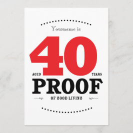 40歳誕生日カクテル&応援 招待状