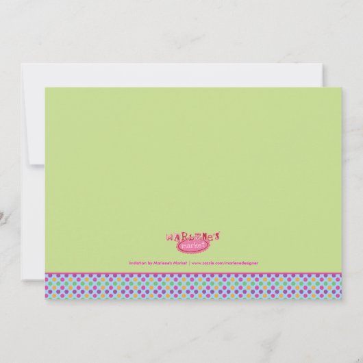 40歳誕生日カップケーキ招待状 招待状 (裏面)