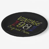 40歳誕生日ギフトレトロヴィンテージ1981 ペーパープレート (アングル)