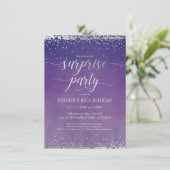 40歳誕生日サプライズパーティの招待状-エレガント 招待状 (スタンド正面)