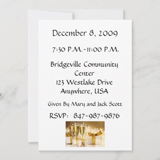 40歳誕生日パーティーパーソナライズされた招待状 招待状 (裏面)