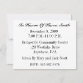 40歳誕生日パーティーパーソナライズされた招待状 招待状 (裏面)