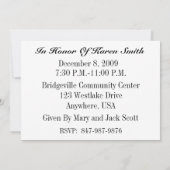 40歳誕生日パーティーパーソナライズされた招待状 招待状 (裏面)