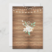 40歳誕生日パーティーフ素朴ラワーフローラ招待状 招待状 (裏面)