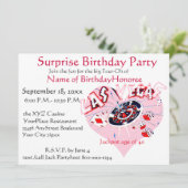 40歳誕生日パーティーラスベガスギャンブラー 招待状 (スタンド正面)