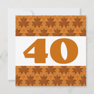 40歳誕生日パーティー金ゴールドスタイ葉リズW917 招待状