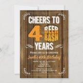 40歳誕生日ビールパーティーマンバーお祝い 招待状 (正面)