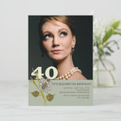 40歳誕生日フォト招待状 招待状 (スタンド正面)