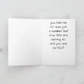 40歳誕生日ユーモアの友人または家族の誕生日カード カード (内部)