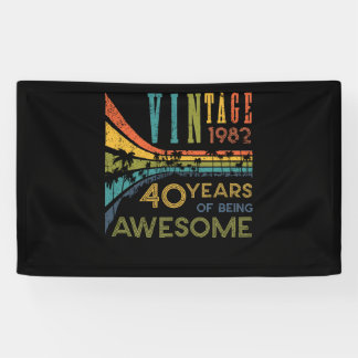 40歳誕生日ヴィンテージ1982 40歳 横断幕