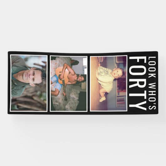 40歳誕生日写真バナー 横断幕 (横)