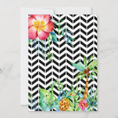 40歳誕生日熱帯フローラパーティの招待状 招待状 (裏面)