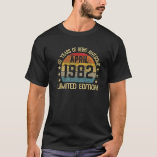 40歳贈答1982年4月特別版40回 Tシャツ