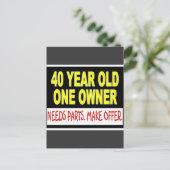 40歳1人オーナーニーズ部品作りオファー ポストカード (スタンド正面)