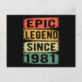 40歳1981年エピック伝説40歳の誕生日 ポストカード (正面)
