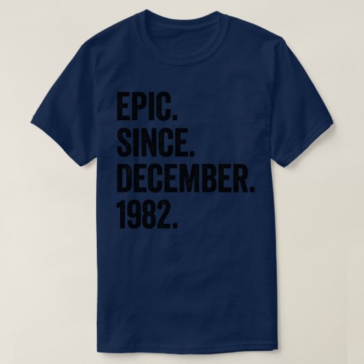 40歳1982年12月40日 Tシャツ (デザイン正面)
