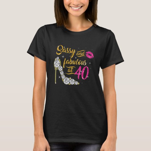 40歳40歳の誕生日で生粋で素晴らしい Tシャツ (正面)