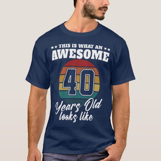 40歳40歳の誕生日パーティーギフトfor Him Mens Tシャツ (正面)