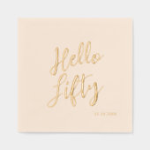 40歳50歳 誕生日おめでとう 箔ナプキン (正面)