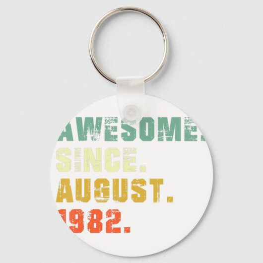 40歳8月から40歳の誕生日素晴らしプレゼント キーホルダー (正面)