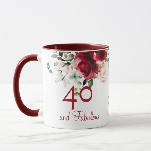 40歳 おめでとう 誕生日 マグカップ (左)