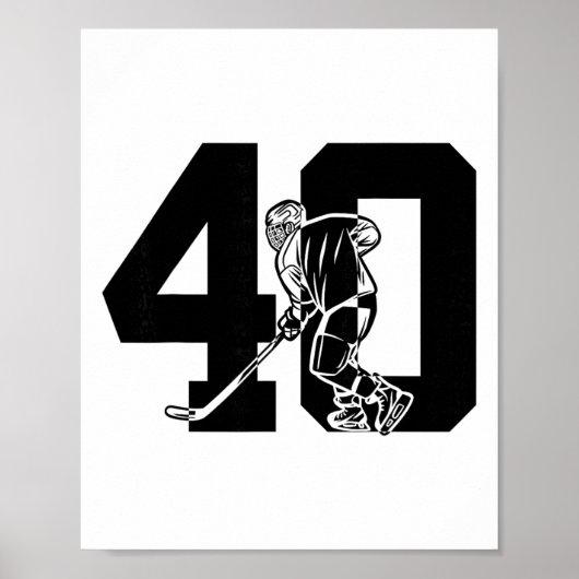 40歳 アイスホッケー 40歳の誕生日 ポスター (正面)