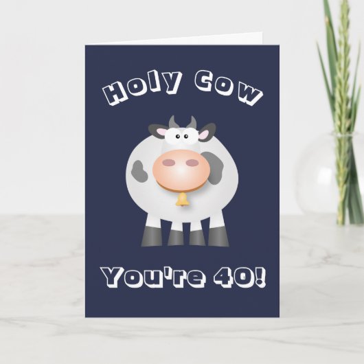 40歳!丘おもしろいの誕生日を過ぎて カード (正面)
