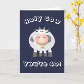 40歳!丘おもしろいの誕生日を過ぎて カード (黄色い花)