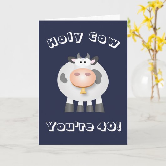 40歳!丘おもしろいの誕生日を過ぎて カード (黄色い花)