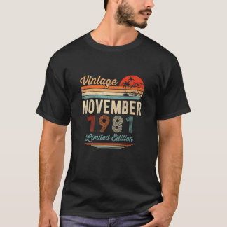 40歳 誕生日ヴィンテージ 1981年11月 私 Tシャツ