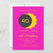 40歳 | 部分食太陽の食2025パーティー 招待状 (正面)