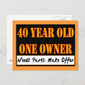 40歳、1人の所有者 – パーツの必要性、提供を行う ポストカード (正面/裏面)