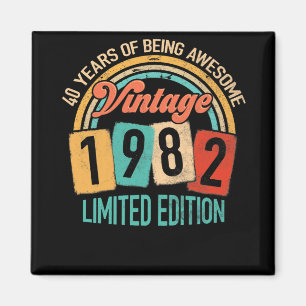 40歳、1982年、40素晴らし歳の誕生日 マグネット