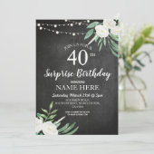 40歳 50歳 60歳 サプライズ誕生日パーティーチョーク招待状 招待状 (スタンド正面)