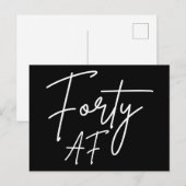 40歳 AF - 誕生日ギフト ポストカード (正面/裏面)