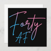 40歳 AF II - 誕生日ギフト 招待状 (正面/裏面)