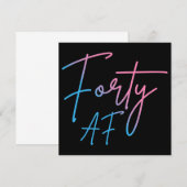 40歳 AF II - 誕生日プレゼント 招待状 (正面/裏面)