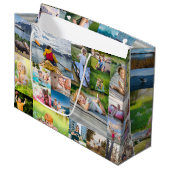 40水平フォトコラージュ ラージペーパーバッグ (正面アングル)