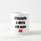 40汚れた老人 コーヒーマグカップ (中央)