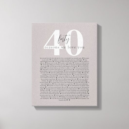 40理由なぜ我々はタトゥーを愛するスタイルギフト キャンバスプリント (正面)