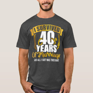 40生き延びthのaのための40結婚年の結婚 tシャツ