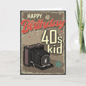 40生まれsヴィンテージ10年誕生日カード カード (正面)