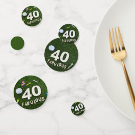 40番のゴルフ40th誕生日とゴルフボール コンフェッティ