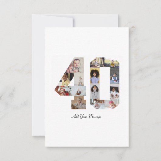 40番の写真コラージュ カード (正面)