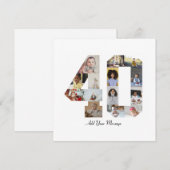 40番の写真コラージュ 案内状 (正面/裏面)