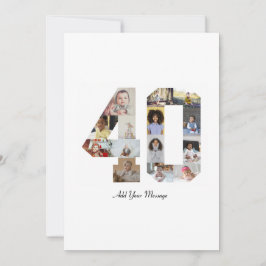 40番の写真コラージュ 案内状