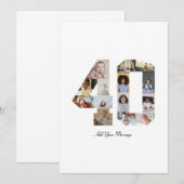 40番の写真コラージュ 案内状 (正面/裏面)