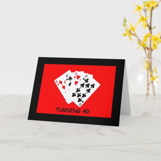 40番は大したことだ！誕生日カード カード (黄色い花)