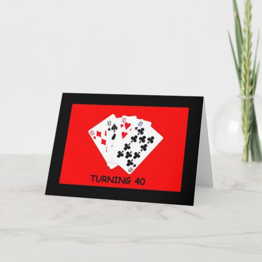 40番は大したことだ！誕生日カード カード (正面)